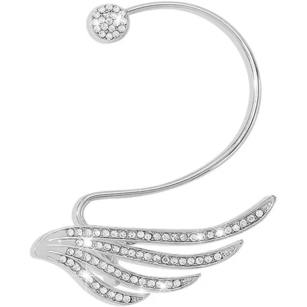 Dainty CZ Wing Cuff Wrap Earrings for Women Girls Cubic Zirconia Hypoallergenic No Piercing Ear Flying Angel Wings Wedding Birthday Valentine Jewelry Gift 1 PieceDainty CZ Wing Cuff Wrap Earrings for Women Girls Cubic Zirconia Hypoallergenic No Piercing Ear Flying Angel Wings Wedding Birthday Valentine Jewelry Gift 1 Piece
