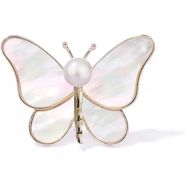 Shell Pearl Butterfly Brooch Pin for Women Girls Fashion Gold Plated Winged Brooches Pins Necktie Dress Accessories Bouquet Decor Elegant Wedding Birthday Anniversary Jewelry Gifts for Mom SisterShell Pearl Butterfly Brooch Pin for Women Girls Fashion Gold Plated Winged Brooches Pins Necktie Dress Accessories Bouquet Decor Elegant Wedding Birthday Anniversary Jewelry Gifts for Mom Sister