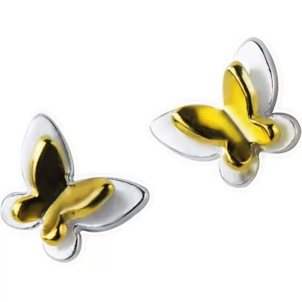 Tiny Butterfly Two Toned Stud Earrings for Women Girls S925 Sterling Silver Small Cute Animal Tragus Post Pin Hypoallergenic Elegant Huggie Jewelry Christmas Thanksgiving Gifts for DaughterTiny Butterfly Two Toned Stud Earrings for Women Girls S925 Sterling Silver Small Cute Animal Tragus Post Pin Hypoallergenic Elegant Huggie Jewelry Christmas Thanksgiving Gifts for Daughter