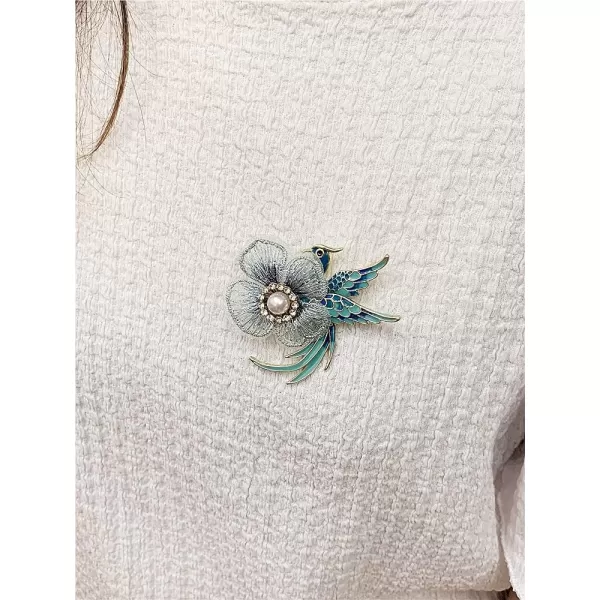 Blue Enamel Phoenix Bird Brooch for Women Girls Gold Plated Fashion Shell Pearl Flower Resurrection Reborn Statement Brooches Pin Elegant Exquisite Wedding Birthday Anniversary Jewelry GiftBlue Enamel Phoenix Bird Brooch for Women Girls Gold Plated Fashion Shell Pearl Flower Resurrection Reborn Statement Brooches Pin Elegant Exquisite Wedding Birthday Anniversary Jewelry Gift