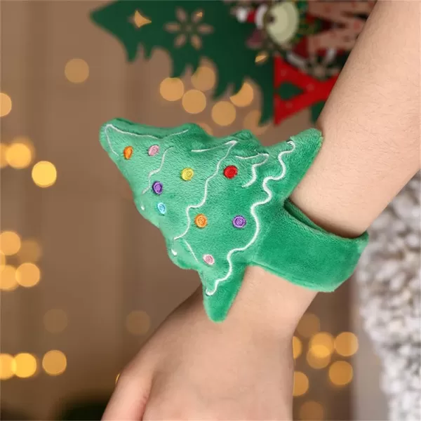 Dainty Christmas Slap Band Bracelet for Women Girls Cute Xmas Party Favors Wrap Bracelets Decorated Jewelry Gift 8 Inches TreeDainty Christmas Slap Band Bracelet for Women Girls Cute Xmas Party Favors Wrap Bracelets Decorated Jewelry Gift 8 Inches Tree