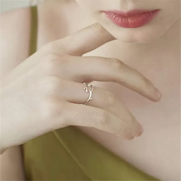 Dtja Bamboo S925 Sterling Silver Ring for Women Girls Vintage Leaf Tree Branch Expandable Open Finger Statement Stacking Rings Adjustable Fashion Christmas Thanksgiving Anniversary JewelryDtja Bamboo S925 Sterling Silver Ring for Women Girls Vintage Leaf Tree Branch Expandable Open Finger Statement Stacking Rings Adjustable Fashion Christmas Thanksgiving Anniversary Jewelry