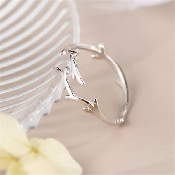 Dtja Bamboo S925 Sterling Silver Ring for Women Girls Vintage Leaf Tree Branch Expandable Open Finger Statement Stacking Rings Adjustable Fashion Christmas Thanksgiving Anniversary JewelryDtja Bamboo S925 Sterling Silver Ring for Women Girls Vintage Leaf Tree Branch Expandable Open Finger Statement Stacking Rings Adjustable Fashion Christmas Thanksgiving Anniversary Jewelry
