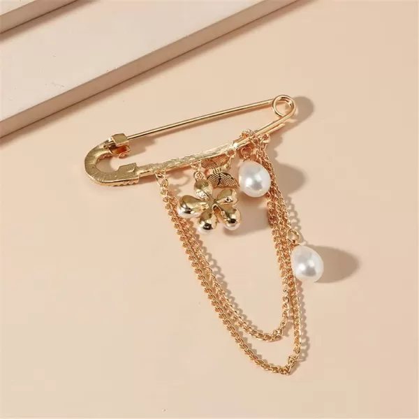 Elegant Shell Pearl Flower Butterfly Brooch Pin for Women Girls Gold Tone Vintage Teardrop Shaped Imitation Pearls Tassel Chain Drop Dangle Lapel Pins Sweater Shawl Dress Accessories Birthday Wedding Christmas Jewelry GiftElegant Shell Pearl Flower Butterfly Brooch Pin for Women Girls Gold Tone Vintage Teardrop Shaped Imitation Pearls Tassel Chain Drop Dangle Lapel Pins Sweater Shawl Dress Accessories Birthday Wedding Christmas Jewelry Gift