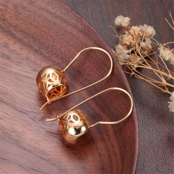 Hollow Ball Dangle Hoop Earrings for Women Girls Rose Gold Hypoallergenic Geometric Round Drop Lever Back Hook Stud Vintage Boho Style Birthday Wedding Retro Party Jewelry GiftsHollow Ball Dangle Hoop Earrings for Women Girls Rose Gold Hypoallergenic Geometric Round Drop Lever Back Hook Stud Vintage Boho Style Birthday Wedding Retro Party Jewelry Gifts