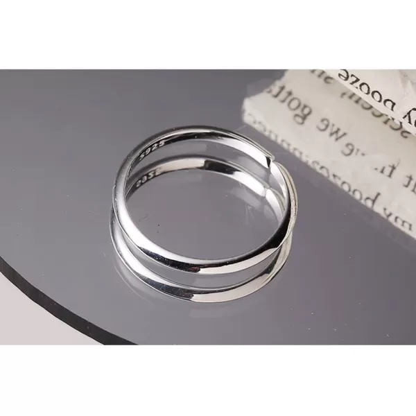 Minimalist 925 Sterling Silver Adjustable Open Band Ring for Women Girls Polished Expendable Simple Knuckle Finger Rings Comfort Fit Fashion Jewelry Gift Size 79Minimalist 925 Sterling Silver Adjustable Open Band Ring for Women Girls Polished Expendable Simple Knuckle Finger Rings Comfort Fit Fashion Jewelry Gift Size 79
