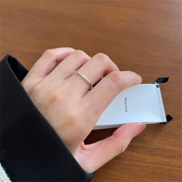 Minimalist 925 Sterling Silver Adjustable Open Band Ring for Women Girls Polished Expendable Simple Knuckle Finger Rings Comfort Fit Fashion Jewelry Gift Size 79Minimalist 925 Sterling Silver Adjustable Open Band Ring for Women Girls Polished Expendable Simple Knuckle Finger Rings Comfort Fit Fashion Jewelry Gift Size 79