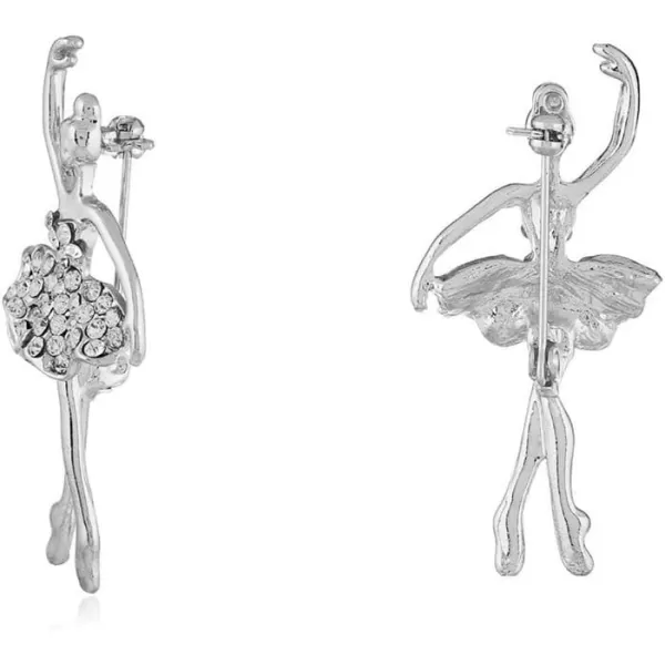 Rhinestone Ballet Dancer Brooches for Women Girls Fashion Crystal Silver Tone Alloy Dancing Ballerina Brooch Pins Elegant Dress Accessories Jewelry Wedding Birthday Christmas Valentines Day GiftsRhinestone Ballet Dancer Brooches for Women Girls Fashion Crystal Silver Tone Alloy Dancing Ballerina Brooch Pins Elegant Dress Accessories Jewelry Wedding Birthday Christmas Valentines Day Gifts