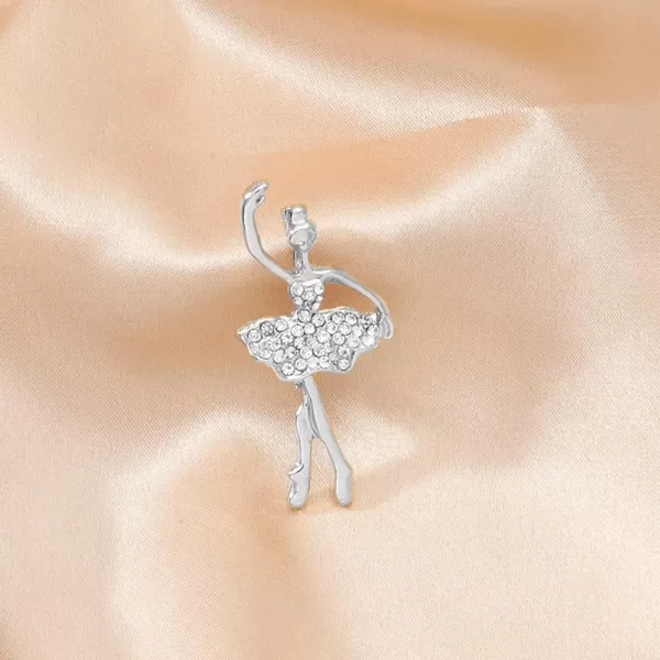 Rhinestone Ballet Dancer Brooches for Women Girls Fashion Crystal Silver Tone Alloy Dancing Ballerina Brooch Pins Elegant Dress Accessories Jewelry Wedding Birthday Christmas Valentines Day GiftsRhinestone Ballet Dancer Brooches for Women Girls Fashion Crystal Silver Tone Alloy Dancing Ballerina Brooch Pins Elegant Dress Accessories Jewelry Wedding Birthday Christmas Valentines Day Gifts