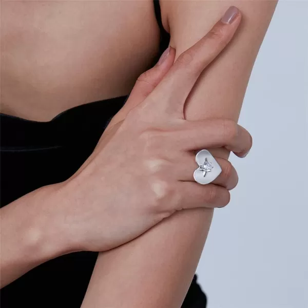 Shiny CZ Heart Promise Ring for Women Girls Wedding Engagement Statement Open Band Infinity Love Rings Comfort Fit Fashion Birthday Christmas Valentine Jewelry Dainty Gift for Girl Friend Bridal Size 78Shiny CZ Heart Promise Ring for Women Girls Wedding Engagement Statement Open Band Infinity Love Rings Comfort Fit Fashion Birthday Christmas Valentine Jewelry Dainty Gift for Girl Friend Bridal Size 78