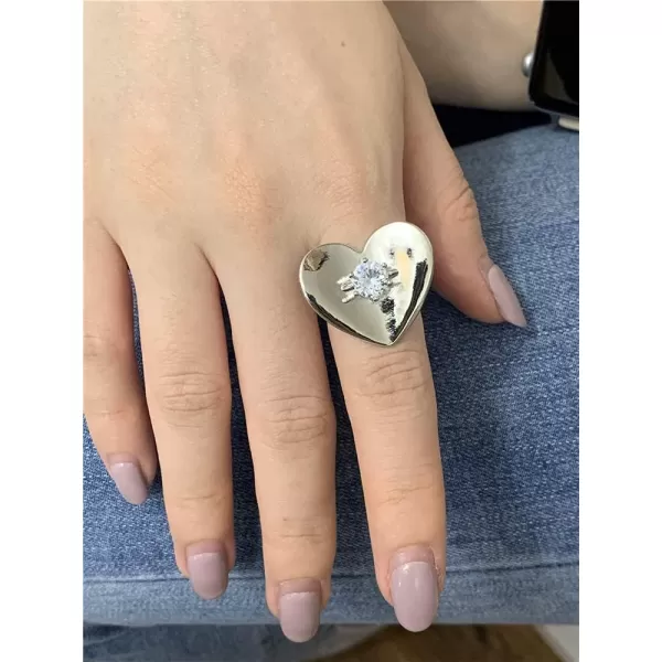Shiny CZ Heart Promise Ring for Women Girls Wedding Engagement Statement Open Band Infinity Love Rings Comfort Fit Fashion Birthday Christmas Valentine Jewelry Dainty Gift for Girl Friend Bridal Size 78Shiny CZ Heart Promise Ring for Women Girls Wedding Engagement Statement Open Band Infinity Love Rings Comfort Fit Fashion Birthday Christmas Valentine Jewelry Dainty Gift for Girl Friend Bridal Size 78