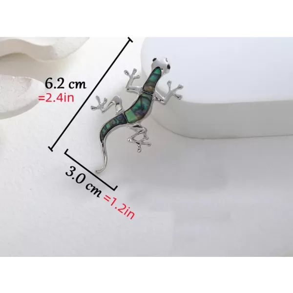 Silvery Abalone Shell Gecko Green Blue Animal Brooch Pin for Women Men Fashion Creative Brooches Lapel Pins Unique Dress Accessories Christmas Birthday Holiday Jewelry Father Day GiftSilvery Abalone Shell Gecko Green Blue Animal Brooch Pin for Women Men Fashion Creative Brooches Lapel Pins Unique Dress Accessories Christmas Birthday Holiday Jewelry Father Day Gift