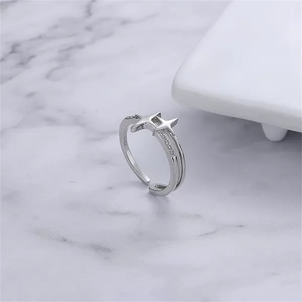 Star Constellation CZ Statement Ring for Women Girls Silvery Cubic Zirconia Layered Expandable Adjustable Open Band Finger Rings Comfort Fit Fashion Dainty Wedding Engagement Birthday Jewelry Gift for Girl FriendStar Constellation CZ Statement Ring for Women Girls Silvery Cubic Zirconia Layered Expandable Adjustable Open Band Finger Rings Comfort Fit Fashion Dainty Wedding Engagement Birthday Jewelry Gift for Girl Friend