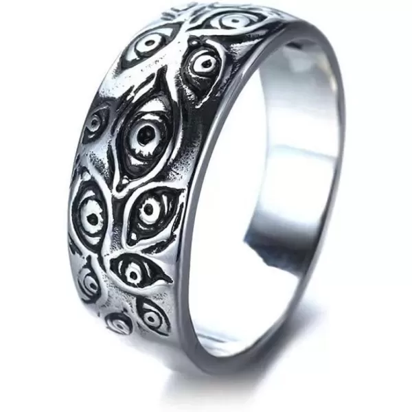 Dtja Antique Evil Eyes Statement Ring for Women Girls Oxidized Eye of God Wide Band Knuckle Finger Rings Comfort Fit Vintage Jewelry Size 8Dtja Antique Evil Eyes Statement Ring for Women Girls Oxidized Eye of God Wide Band Knuckle Finger Rings Comfort Fit Vintage Jewelry Size 8