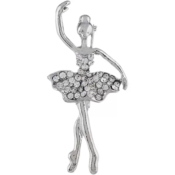 Rhinestone Ballet Dancer Brooches for Women Girls Fashion Crystal Silver Tone Alloy Dancing Ballerina Brooch Pins Elegant Dress Accessories Jewelry Wedding Birthday Christmas Valentines Day GiftsRhinestone Ballet Dancer Brooches for Women Girls Fashion Crystal Silver Tone Alloy Dancing Ballerina Brooch Pins Elegant Dress Accessories Jewelry Wedding Birthday Christmas Valentines Day Gifts