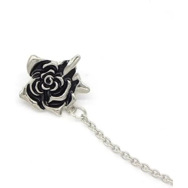 Antique Collar Clips Brooches Lapel Pins for Women Girls Unisex Vintage Elegant Enameled Flower Imitation Pearl Blue Rhinestone Layered Tassel Chain Drop Dangling Necktie Tie Shawl Scarf Dress Accessories Jewelry Christmas BirthdayFlower