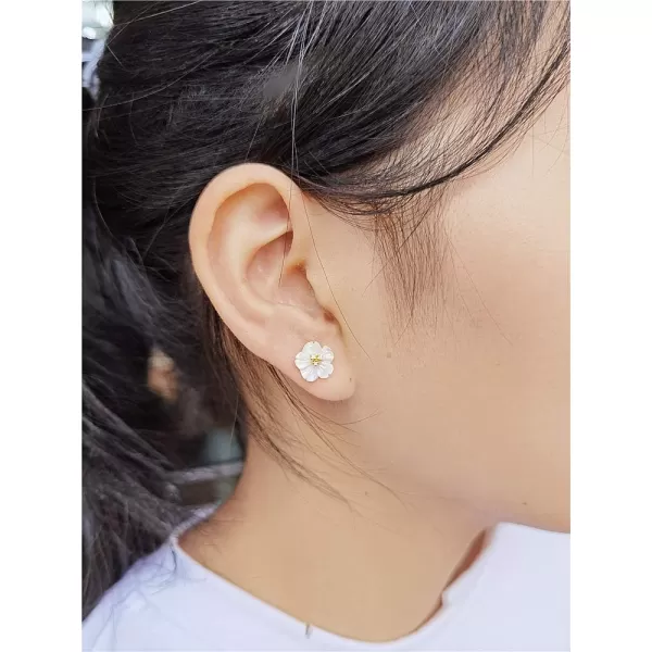 CZ Shell Pearl Flower Stud Earrings for Women Girls S925 Sterling Silver Hypoallergenic Crystal Cute Small Floral Statement Cartilage Tragus Post Pin Fashion Birthday Christmas JewelryCZ Shell Pearl Flower Stud Earrings for Women Girls S925 Sterling Silver Hypoallergenic Crystal Cute Small Floral Statement Cartilage Tragus Post Pin Fashion Birthday Christmas Jewelry
