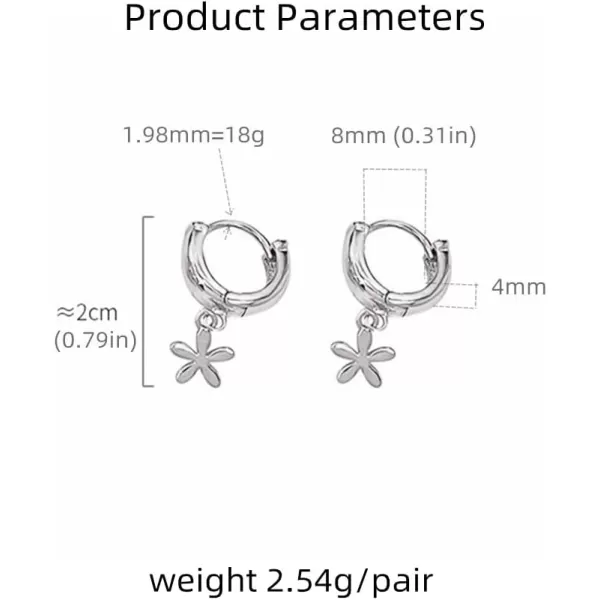 Flower Small Hoop Earrings for Women Girls 925 Sterling Silver Cute Charms Dangle Drop Tiny Chunky Huggie Hoops Cartilage 18G Piercing Cuff Wrap Clip Fashion Minimalist Jewelry Gifts SilverFlower Small Hoop Earrings for Women Girls 925 Sterling Silver Cute Charms Dangle Drop Tiny Chunky Huggie Hoops Cartilage 18G Piercing Cuff Wrap Clip Fashion Minimalist Jewelry Gifts Silver