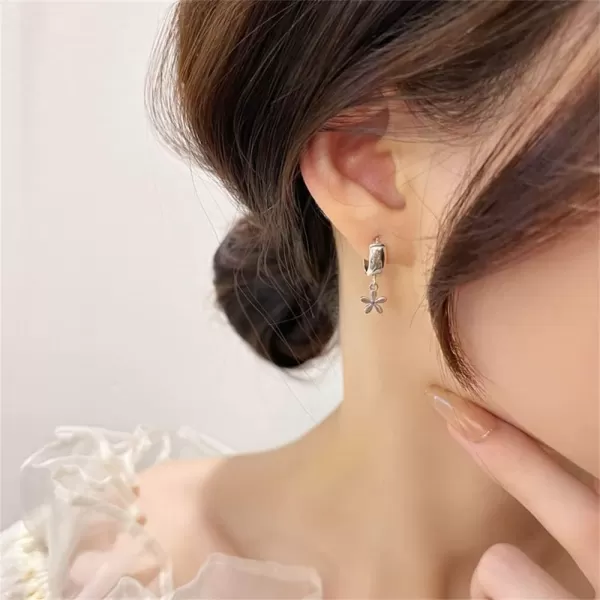 Flower Small Hoop Earrings for Women Girls 925 Sterling Silver Cute Charms Dangle Drop Tiny Chunky Huggie Hoops Cartilage 18G Piercing Cuff Wrap Clip Fashion Minimalist Jewelry Gifts SilverFlower Small Hoop Earrings for Women Girls 925 Sterling Silver Cute Charms Dangle Drop Tiny Chunky Huggie Hoops Cartilage 18G Piercing Cuff Wrap Clip Fashion Minimalist Jewelry Gifts Silver