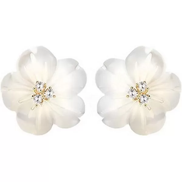 CZ Shell Pearl Flower Stud Earrings for Women Girls S925 Sterling Silver Hypoallergenic Crystal Cute Small Floral Statement Cartilage Tragus Post Pin Fashion Birthday Christmas JewelryCZ Shell Pearl Flower Stud Earrings for Women Girls S925 Sterling Silver Hypoallergenic Crystal Cute Small Floral Statement Cartilage Tragus Post Pin Fashion Birthday Christmas Jewelry