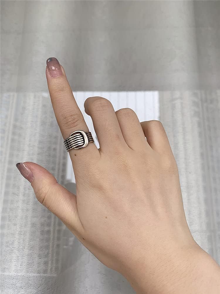Vintage Wide Band Ring for Women Girls Fashion Statement Silvery Finger Rings Comfort Fit Trendy Personazlied Punk JewelryVintage Wide Band Ring for Women Girls Fashion Statement Silvery Finger Rings Comfort Fit Trendy Personazlied Punk Jewelry