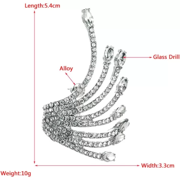 1 PC CZ Angel Wing Cuff Stud Climber Crawler Earring for Women Girls 2nd 3rd Piercing Hole Ear Silver Post Pin Exaggerated Cystal Statement Jewelry Birthday Christmas Party1 PC CZ Angel Wing Cuff Stud Climber Crawler Earring for Women Girls 2nd 3rd Piercing Hole Ear Silver Post Pin Exaggerated Cystal Statement Jewelry Birthday Christmas Party