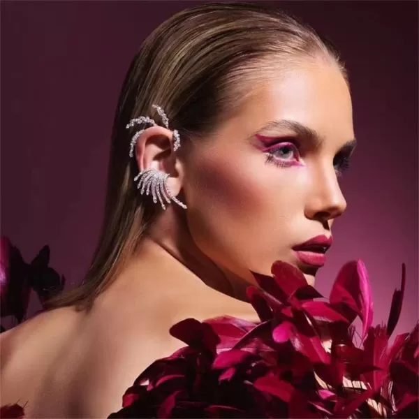 1 PC CZ Angel Wing Cuff Stud Climber Crawler Earring for Women Girls 2nd 3rd Piercing Hole Ear Silver Post Pin Exaggerated Cystal Statement Jewelry Birthday Christmas Party1 PC CZ Angel Wing Cuff Stud Climber Crawler Earring for Women Girls 2nd 3rd Piercing Hole Ear Silver Post Pin Exaggerated Cystal Statement Jewelry Birthday Christmas Party