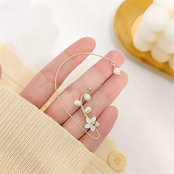 1 PC Vintage Shell Pearl Flower Wrap Crawler Climber Non Piercing Earring for Women Girls Gold Plated Hypoallergenic Twisted Cuff Cartilage Vine Dainty Boho Handmade Birthday Wedding Jewelry for Right Ear1 PC Vintage Shell Pearl Flower Wrap Crawler Climber Non Piercing Earring for Women Girls Gold Plated Hypoallergenic Twisted Cuff Cartilage Vine Dainty Boho Handmade Birthday Wedding Jewelry for Right Ear