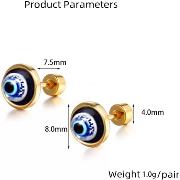 18G Tiny Round Evil Eye Stud Cartilage Earrings for Women Girls 14K Gold Plated Stainless Steel Dainty Screw Back Studs Sleeper Tragus Post Hypoallergenic Protection Piercing Body Jewelry18G Tiny Round Evil Eye Stud Cartilage Earrings for Women Girls 14K Gold Plated Stainless Steel Dainty Screw Back Studs Sleeper Tragus Post Hypoallergenic Protection Piercing Body Jewelry
