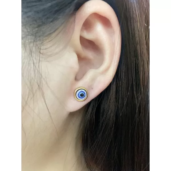 18G Tiny Round Evil Eye Stud Cartilage Earrings for Women Girls 14K Gold Plated Stainless Steel Dainty Screw Back Studs Sleeper Tragus Post Hypoallergenic Protection Piercing Body Jewelry18G Tiny Round Evil Eye Stud Cartilage Earrings for Women Girls 14K Gold Plated Stainless Steel Dainty Screw Back Studs Sleeper Tragus Post Hypoallergenic Protection Piercing Body Jewelry