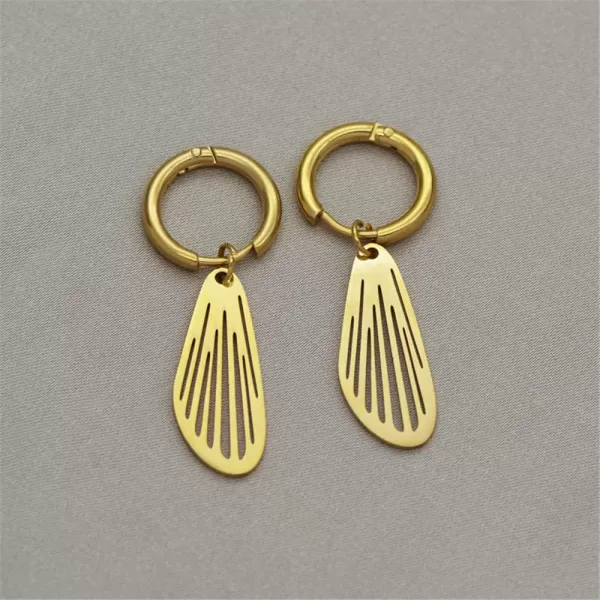 18K Gold Plated Filigree Wing Dangle Hoop Earrings for Women Girls Stainless Steel Hypoallergenic Cute Feather Leaf Drop Dangling Huggie Hoops Retro Punk Party Birthday Christmas Jewelry for Senstive Ear18K Gold Plated Filigree Wing Dangle Hoop Earrings for Women Girls Stainless Steel Hypoallergenic Cute Feather Leaf Drop Dangling Huggie Hoops Retro Punk Party Birthday Christmas Jewelry for Senstive Ear