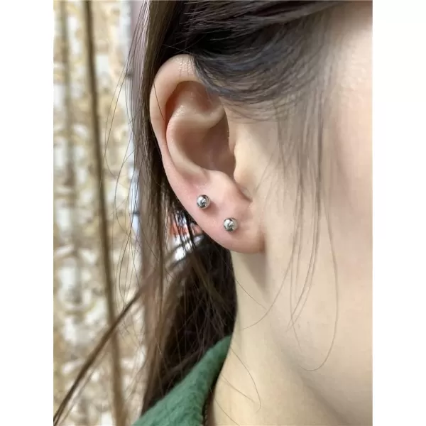 2 Pairs Ball Bead Hypoallergenic Piercing Stud Earrings Set 925 Sterling Silver 4mm Balls Tiny Small Cartilage Tragus Post Dainty Body Jewelry Gifts Silver2 Pairs Ball Bead Hypoallergenic Piercing Stud Earrings Set 925 Sterling Silver 4mm Balls Tiny Small Cartilage Tragus Post Dainty Body Jewelry Gifts Silver