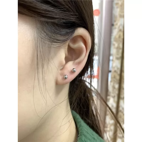 2 Pairs Ball Bead Hypoallergenic Piercing Stud Earrings Set 925 Sterling Silver 4mm Balls Tiny Small Cartilage Tragus Post Dainty Body Jewelry Gifts Silver2 Pairs Ball Bead Hypoallergenic Piercing Stud Earrings Set 925 Sterling Silver 4mm Balls Tiny Small Cartilage Tragus Post Dainty Body Jewelry Gifts Silver