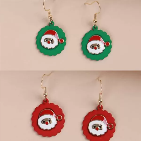 2 Pairs Christmas Santa Claus Earrings Set for Women Girls Hypoallergenic Cute Charms Dangle Drop Hook Stud Fashion Dainty Xmas Holiday Party Jewelry Gifts2 Pairs Christmas Santa Claus Earrings Set for Women Girls Hypoallergenic Cute Charms Dangle Drop Hook Stud Fashion Dainty Xmas Holiday Party Jewelry Gifts