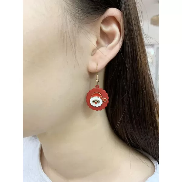2 Pairs Christmas Santa Claus Earrings Set for Women Girls Hypoallergenic Cute Charms Dangle Drop Hook Stud Fashion Dainty Xmas Holiday Party Jewelry Gifts2 Pairs Christmas Santa Claus Earrings Set for Women Girls Hypoallergenic Cute Charms Dangle Drop Hook Stud Fashion Dainty Xmas Holiday Party Jewelry Gifts