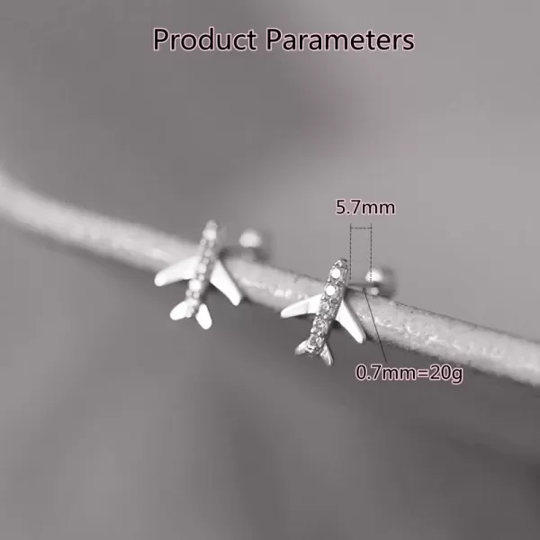 20G Airplane Cartilage Earrings for Women Girls 925 Sterling Silver Hypoallergenic Cubic Zirconia Tiny Cute Plane Ear Piercing Stud Tragus Birthday Anniversary Airline Jewelry Gifts Souvenir20G Airplane Cartilage Earrings for Women Girls 925 Sterling Silver Hypoallergenic Cubic Zirconia Tiny Cute Plane Ear Piercing Stud Tragus Birthday Anniversary Airline Jewelry Gifts Souvenir