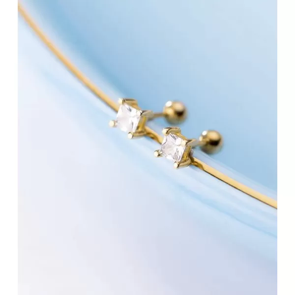 20G CZ Gold Plated Stud Earrings for Women Girls S925 Sterling Silver Cartilage Princess Cut Cubic Zirconia Ball Bead Helix Barbell Tragus Post Screw Back Earrings Hypoallergenic20G CZ Gold Plated Stud Earrings for Women Girls S925 Sterling Silver Cartilage Princess Cut Cubic Zirconia Ball Bead Helix Barbell Tragus Post Screw Back Earrings Hypoallergenic