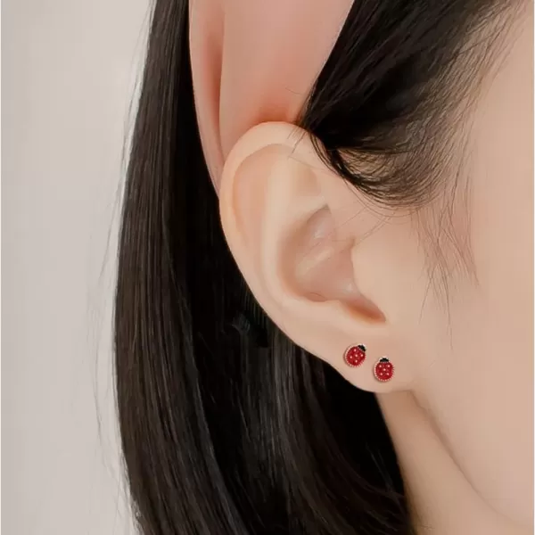 20g Tiny Cute Ladybug Stud Earrings for Women Girls 925 Sterling Silver 14K Rose Gold Plated Hypoallergenic Dainty Red Bugs Mini Ball Cartilage Tragus Post Fashion Animal Jewelry Gifts for Teen Girl20g Tiny Cute Ladybug Stud Earrings for Women Girls 925 Sterling Silver 14K Rose Gold Plated Hypoallergenic Dainty Red Bugs Mini Ball Cartilage Tragus Post Fashion Animal Jewelry Gifts for Teen Girl
