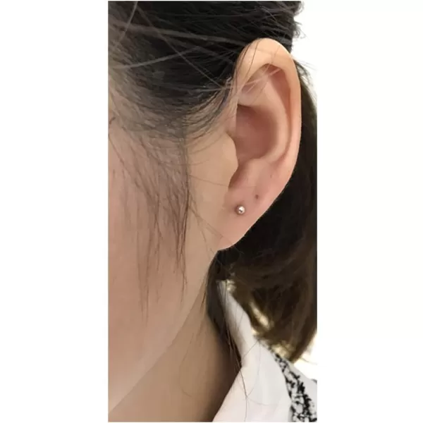 26PCS 20G Small Ball Stud Earrings for Women Girls S925 Sterling Silver Cartilage Cute Tiny Helix Barbell Ear Lobe Piercing Screw Tragus Hypoallergenic Fashion Jewelry25mm