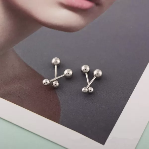 26PCS 20G Small Ball Stud Earrings for Women Girls S925 Sterling Silver Cartilage Cute Tiny Helix Barbell Ear Lobe Piercing Screw Tragus Hypoallergenic Fashion Jewelry25mm