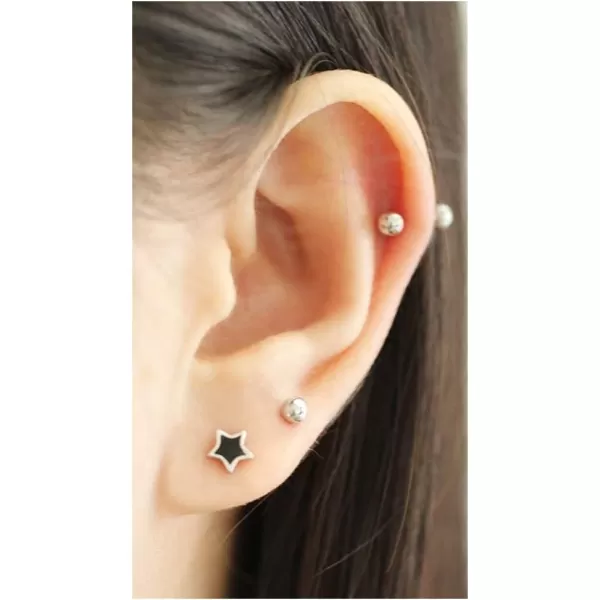 26PCS 20G Small Ball Stud Earrings for Women Girls S925 Sterling Silver Cartilage Cute Tiny Helix Barbell Ear Lobe Piercing Screw Tragus Hypoallergenic Fashion Jewelry4mm