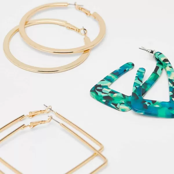 3 Pairs Geometrical Acrylic Tortoise Shell Dangle Hoop Earrings Set for Women Girls Gold Plated Big Round Square Huggie Hoops Statement Drop Fashion Retro Y2K Jewelry Holiday Gift3 Pairs Geometrical Acrylic Tortoise Shell Dangle Hoop Earrings Set for Women Girls Gold Plated Big Round Square Huggie Hoops Statement Drop Fashion Retro Y2K Jewelry Holiday Gift