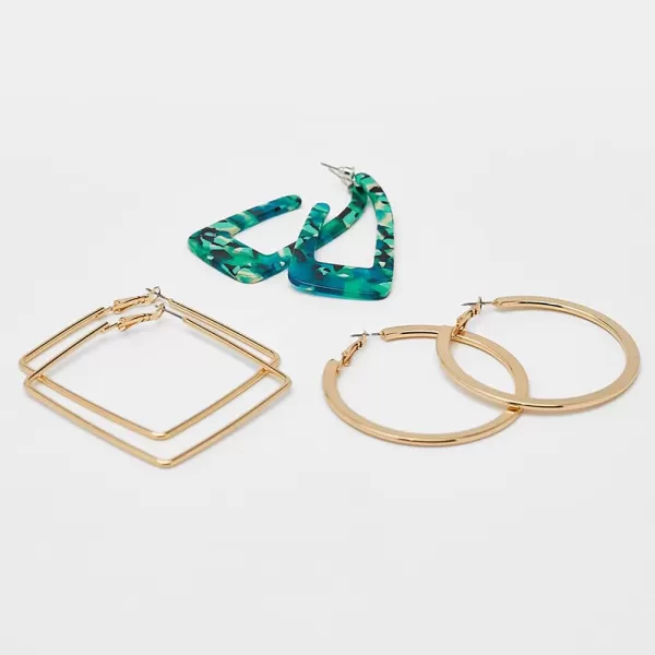 3 Pairs Geometrical Acrylic Tortoise Shell Dangle Hoop Earrings Set for Women Girls Gold Plated Big Round Square Huggie Hoops Statement Drop Fashion Retro Y2K Jewelry Holiday Gift3 Pairs Geometrical Acrylic Tortoise Shell Dangle Hoop Earrings Set for Women Girls Gold Plated Big Round Square Huggie Hoops Statement Drop Fashion Retro Y2K Jewelry Holiday Gift
