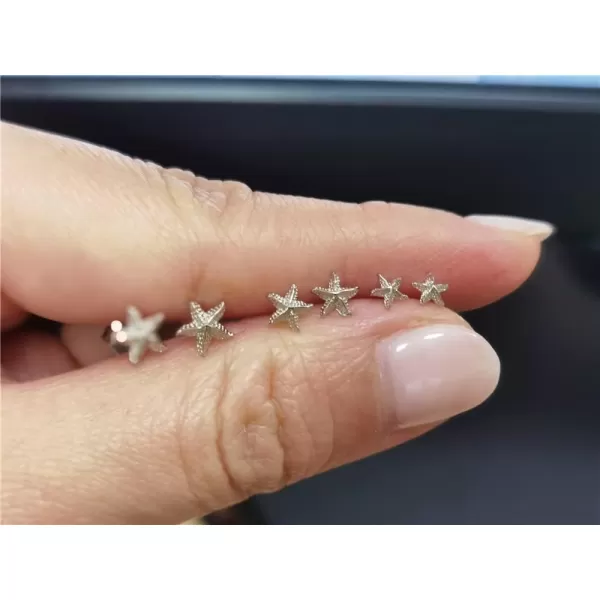 3 Pairs Tiny Starfish Stud Earrings Sterling Silver Set for Women Girls Cute Star Cartilage 20g Studs Tragus Post Pin Hypoallergenic Piercing Body Jewelry Dainty Gifts3 Pairs Tiny Starfish Stud Earrings Sterling Silver Set for Women Girls Cute Star Cartilage 20g Studs Tragus Post Pin Hypoallergenic Piercing Body Jewelry Dainty Gifts