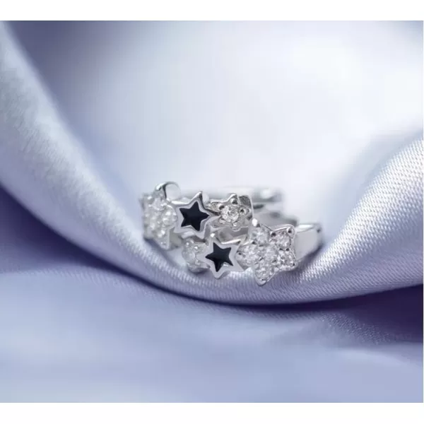 3 Star Cubic Zirconia Sleeper Small Hoop Earrings for Women Teen Girls Sterling Silver Cartilage Tiny Cute CZ Huggie Hoops Hypoallergenic for Sensitive Ear Starlet Cuff Delicate Jewelry 8mm3 Star Cubic Zirconia Sleeper Small Hoop Earrings for Women Teen Girls Sterling Silver Cartilage Tiny Cute CZ Huggie Hoops Hypoallergenic for Sensitive Ear Starlet Cuff Delicate Jewelry 8mm