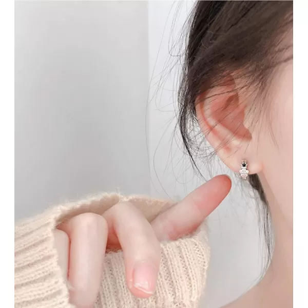 3 Star Cubic Zirconia Sleeper Small Hoop Earrings for Women Teen Girls Sterling Silver Cartilage Tiny Cute CZ Huggie Hoops Hypoallergenic for Sensitive Ear Starlet Cuff Delicate Jewelry 8mm3 Star Cubic Zirconia Sleeper Small Hoop Earrings for Women Teen Girls Sterling Silver Cartilage Tiny Cute CZ Huggie Hoops Hypoallergenic for Sensitive Ear Starlet Cuff Delicate Jewelry 8mm