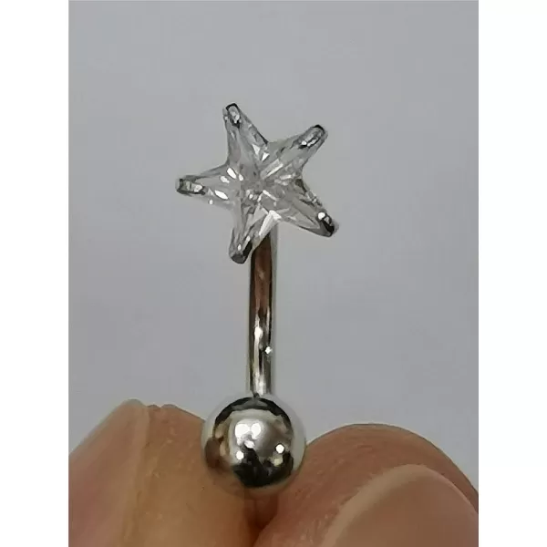 3mm Ball Half Small Piercing Hoop CZ Star Studs Earrings for Cartilage Women Girls Sensitive Ears Sterling Silver Cuff Wrap Minimalist Huggie Hoops Ear Ring Hypoallergenic JewelrySilver