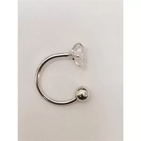 3mm Ball Half Small Piercing Hoop CZ Star Studs Earrings for Cartilage Women Girls Sensitive Ears Sterling Silver Cuff Wrap Minimalist Huggie Hoops Ear Ring Hypoallergenic JewelrySilver