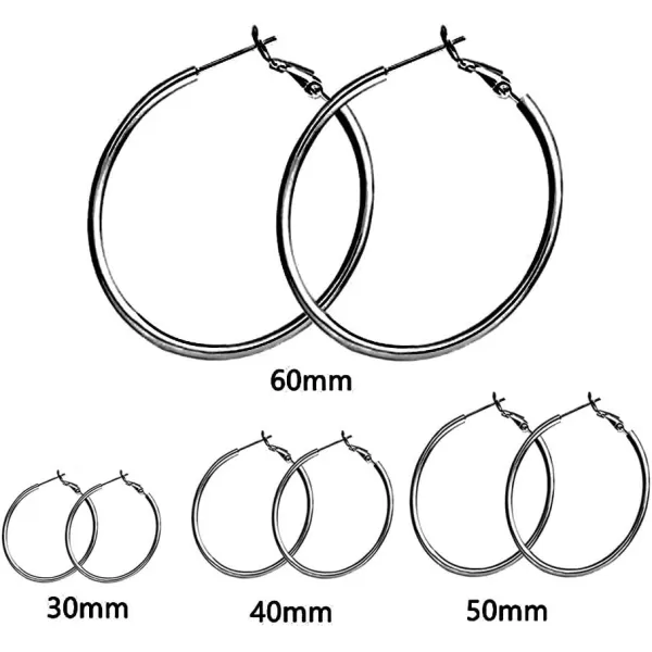 4 Pairs Minimalist Big Hoop Earrings Set for Women Girls Stainless Steel Hypoallergenic Geometric Big Large Huggie Hoops Dangle Loop Earring Fashion Punk Jewelry Sensitive Ears 3456mm Black4 Pairs Minimalist Big Hoop Earrings Set for Women Girls Stainless Steel Hypoallergenic Geometric Big Large Huggie Hoops Dangle Loop Earring Fashion Punk Jewelry Sensitive Ears 3456mm Black