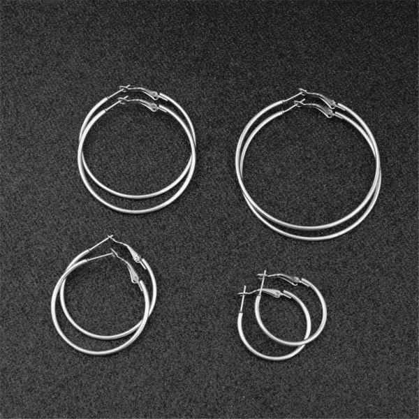 4 Pairs Minimalist Big Hoop Earrings Set for Women Girls Stainless Steel Hypoallergenic Geometric Big Large Huggie Hoops Dangle Loop Earring Fashion Punk Jewelry Sensitive Ears 3456mm Silver4 Pairs Minimalist Big Hoop Earrings Set for Women Girls Stainless Steel Hypoallergenic Geometric Big Large Huggie Hoops Dangle Loop Earring Fashion Punk Jewelry Sensitive Ears 3456mm Silver